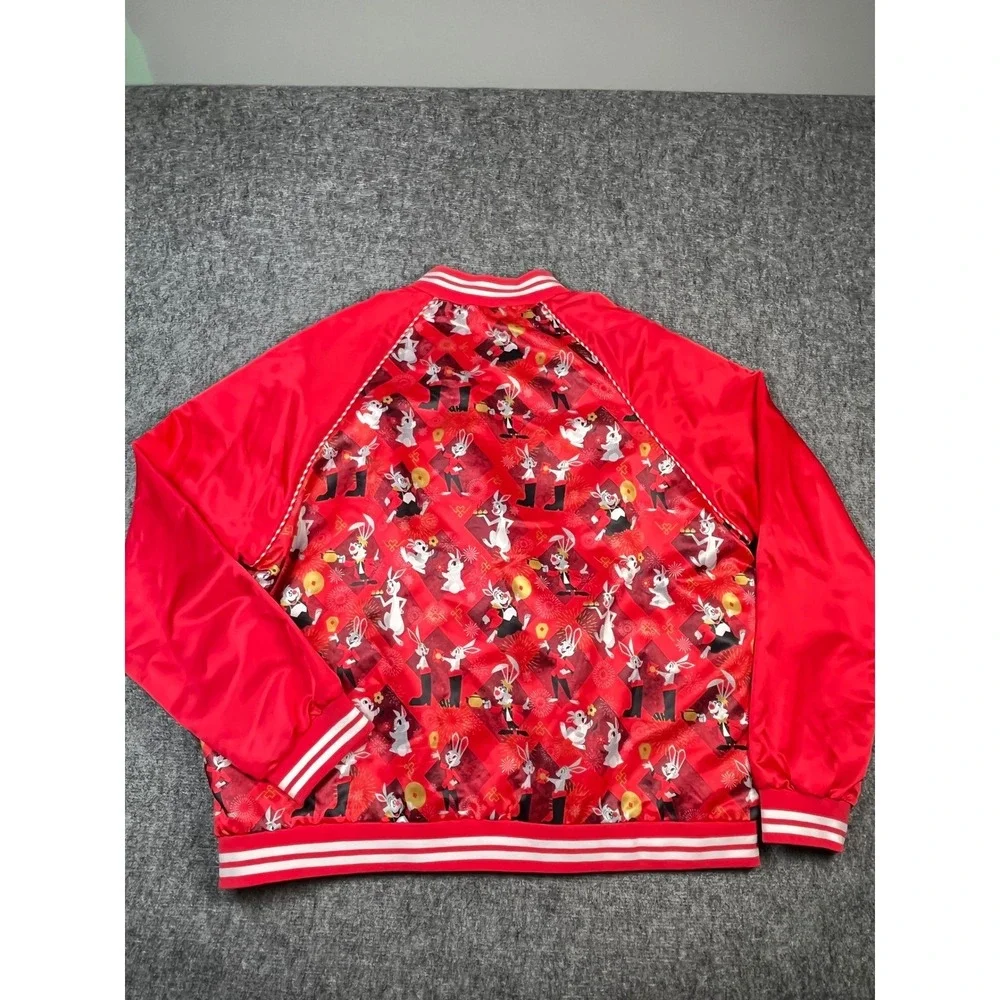 Disney Lunar New‎ Year Year of The Rabbit Bomber Jacket Size XL/EXG Red - Picture 4 of 9